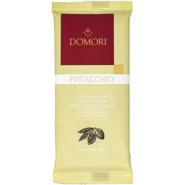 Domori White Chocolate with Whole Salty Roasted Pistacchios